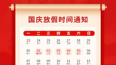 盛世華誕，喜迎國(guó)慶，靈科超聲波2024年國(guó)慶<i style='color:red'>放假通知</i>